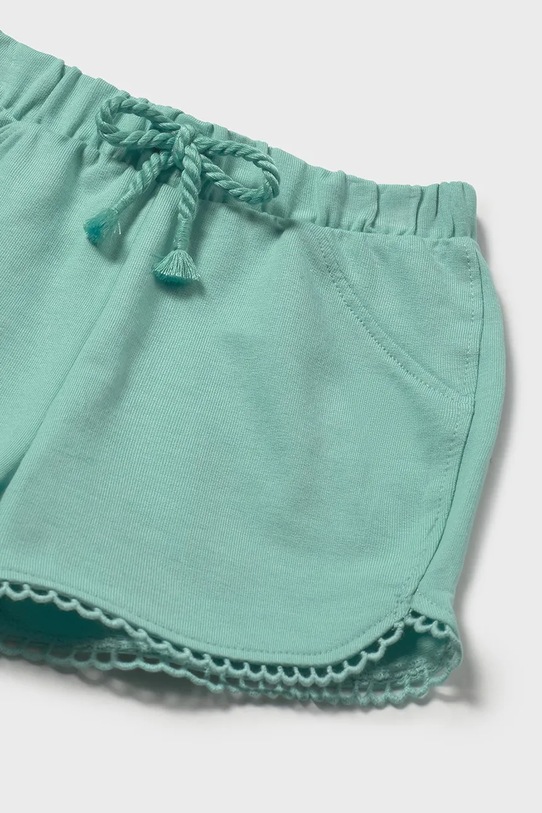Fete Mayoral pantaloni scurți din bumbac pentru bebeluși 603.4G.Baby.PPYA turcoaz