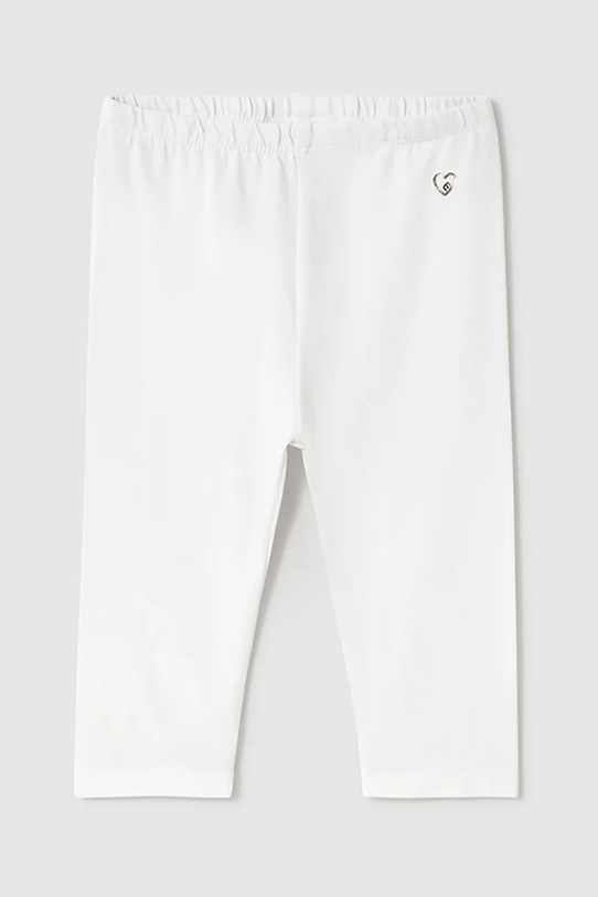 Mayoral legginsy bawełniane niemowlęce bawełna biały 703.4D.Baby.PPYA