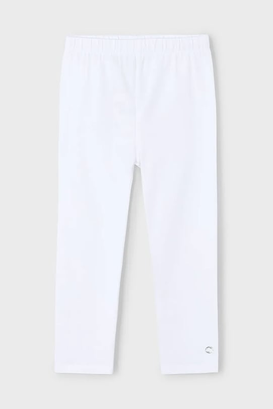 Mayoral leggins copii 748.6N.Mini.PPYA alb SS25