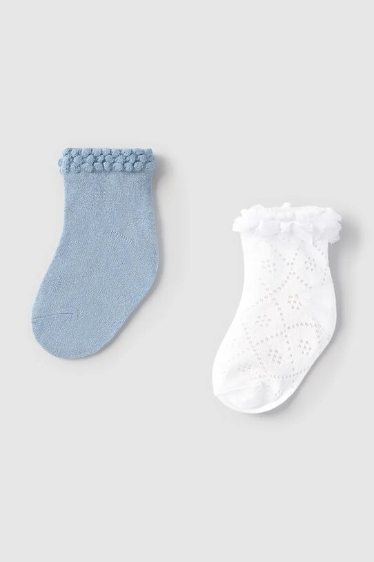 Mayoral skarpetki dziecięce 2-pack skarpetki długie niebieski 10872.4B.Baby.PPYA