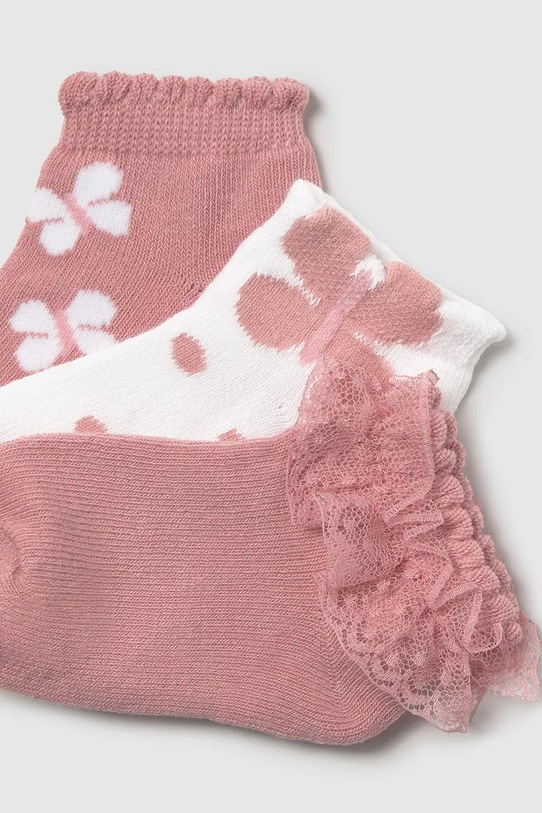 Otroške nogavice Mayoral 3-pack 10874.4D.Baby.PPYA roza SS25