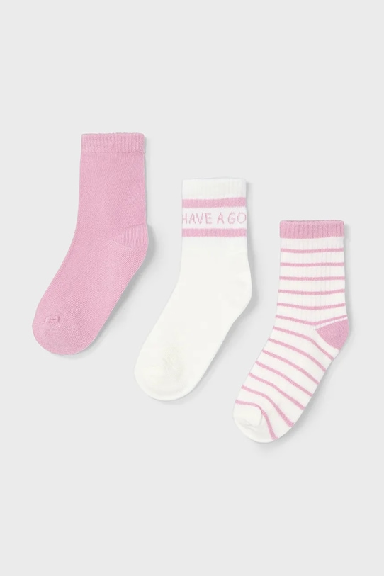 Mayoral sosete copii 3-pack sosete lungi roz 10914.6F.Mini.PPYA
