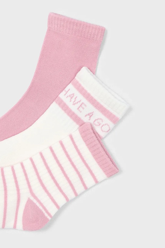 Mayoral sosete copii 3-pack 10914.6F.Mini.PPYA roz SS25