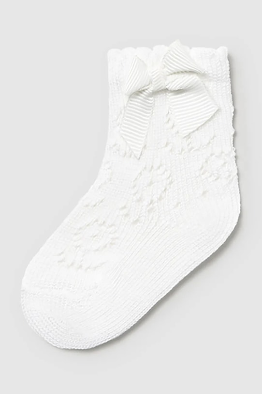 Čarapice za bebe Mayoral Newborn niske čarape bijela 9865.2D.Newborn.PPYH