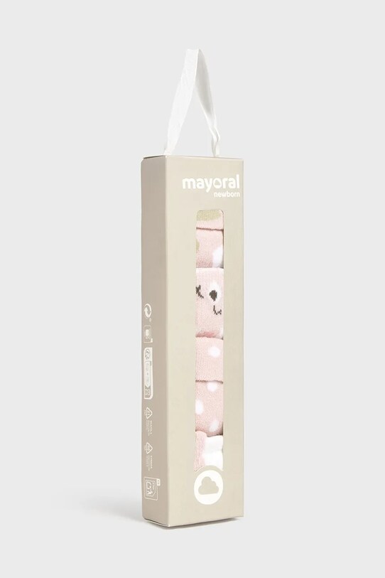 Дівчинка Дитячі шкарпетки Mayoral Newborn 4-pack 9867.G.2G.Newborn.PPYH рожевий