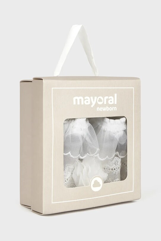 Mayoral Newborn sosete bebe 9869.2J.Newborn.PPYH alb