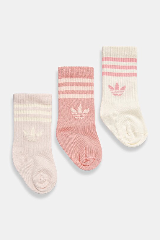 Детски чорапи adidas Originals (3 чифта) чорапи бежов JJ1990