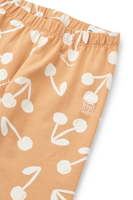 Liewood legginsy bawełniane dziecięce Marie Printed Leggings LW19959.G pomarańczowy SS25
