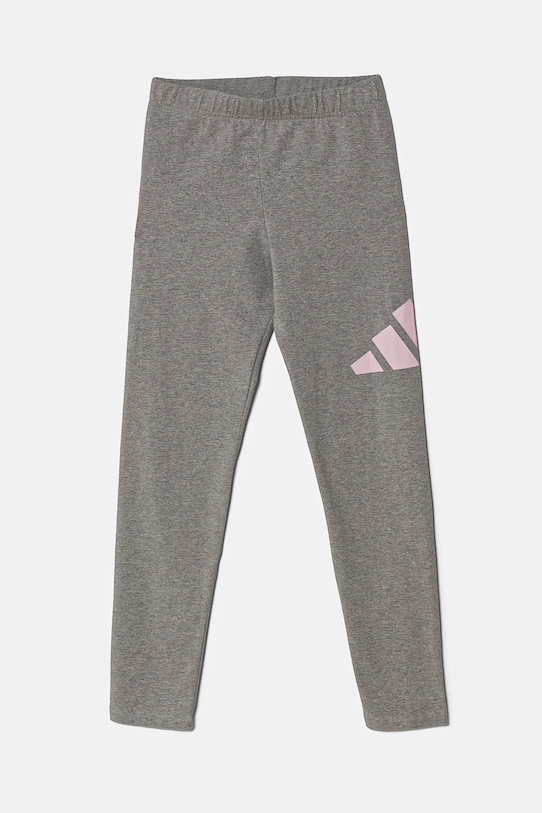Dětské legíny adidas pletenina šedá JC9631