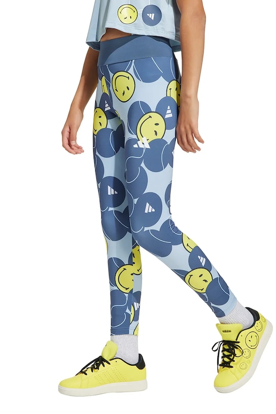 Дитячі легінси adidas з еластаном блакитний JJ3078