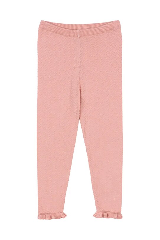 Детские хлопковые леггинсы Konges Sløjd CYPRES PANTS GOTS KS102418 розовый SS25
