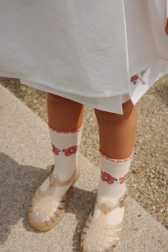 Дитячі шкарпетки Konges Sløjd 2 PACK ROSE SOCKS 2-pack бежевий KS103383