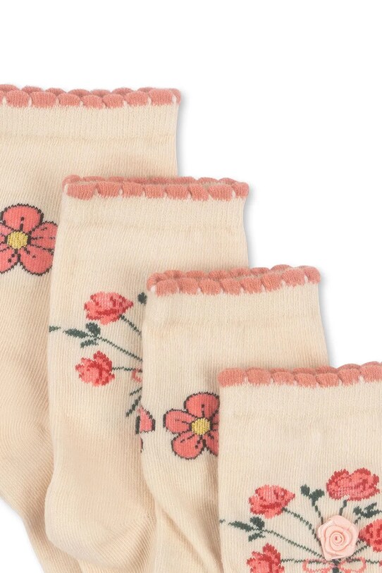 Дитячі шкарпетки Konges Sløjd 2 PACK ROSE SOCKS 2-pack KS103383 бежевий SS25
