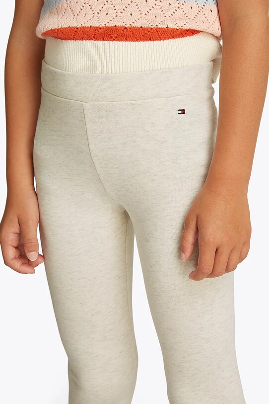 Tommy Hilfiger legginsy bawełniane dziecięce KG0KG08421.128.176.PPYA biały
