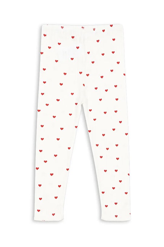 Konges Sløjd leggins din bumbac pentru copii MINNIE PANTS GOTS KS103363 alb SS25