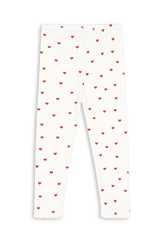 Konges Sløjd legginsy bawełniane dziecięce MINNIE PANTS GOTS KS103363 biały SS25