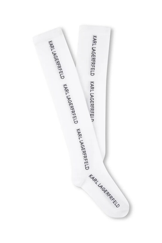 Karl Lagerfeld podkolanówki dziecięce skarpetki długie biały Z30552