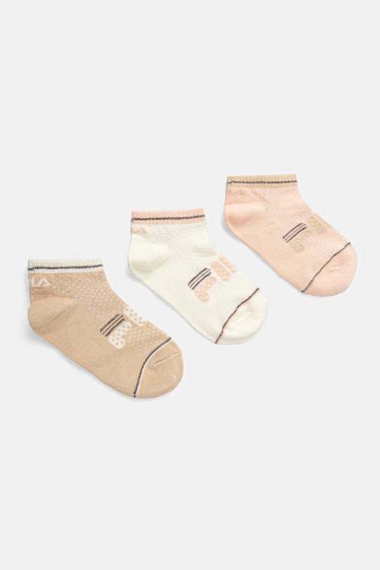 Dětské ponožky Fila 3-pack krátké ponožky béžová F1426
