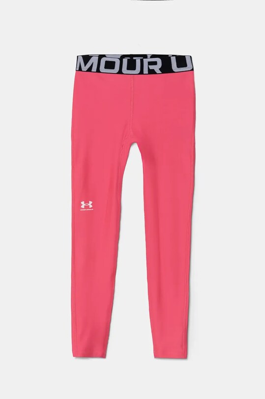 Under Armour leggins copii HG Legging tricotaj roz 1390069
