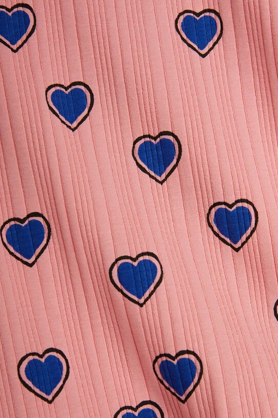 Fete Mini Rodini leggins din bumbac pentru copii Outlined hearts 2523012428 roz