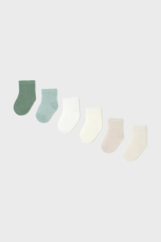 Шкарпетки для немовлят Mayoral Newborn 6-pack короткі шкарпетки зелений 9860.1B.Newborn.PPYH