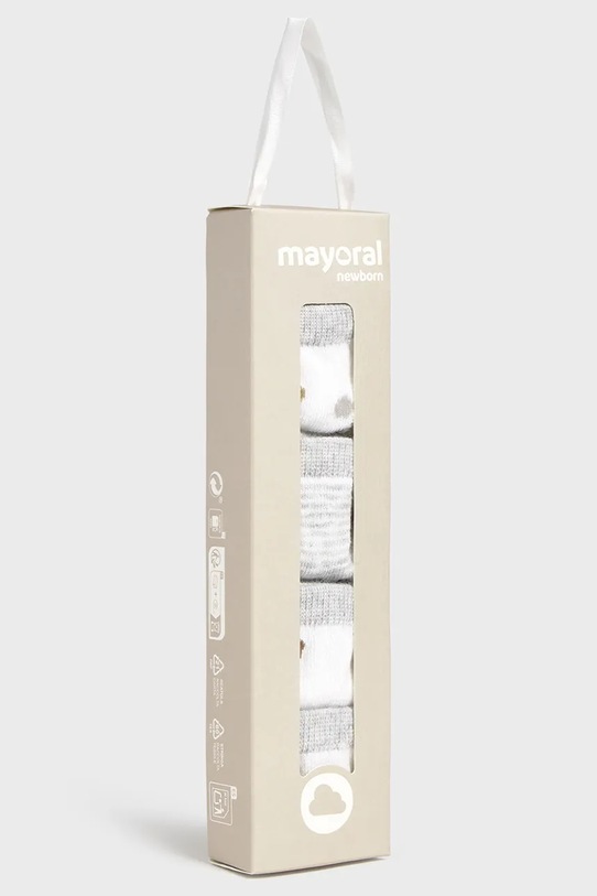 Chlapec Detské ponožky Mayoral Newborn 4-pak 9862.1D.Newborn.PPYH sivá