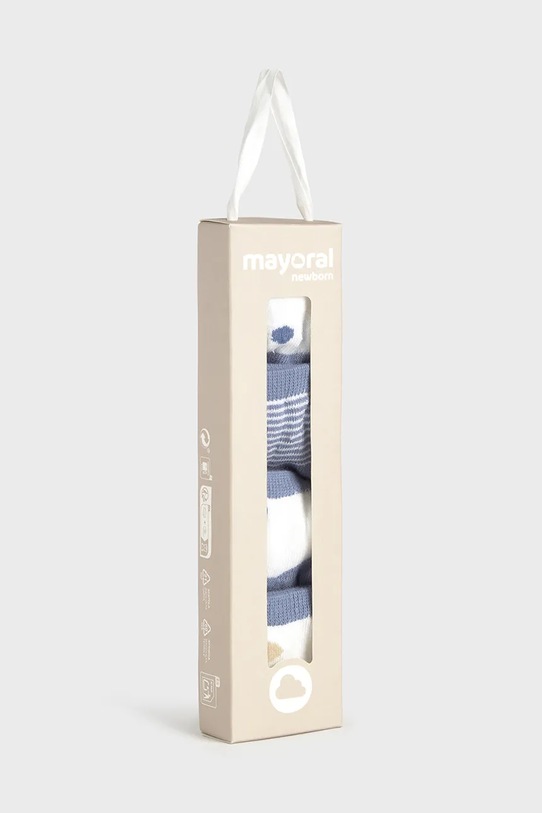 Chłopiec Mayoral Newborn skarpetki dziecięce 4-pack 9862.1D.Newborn.PPYH niebieski