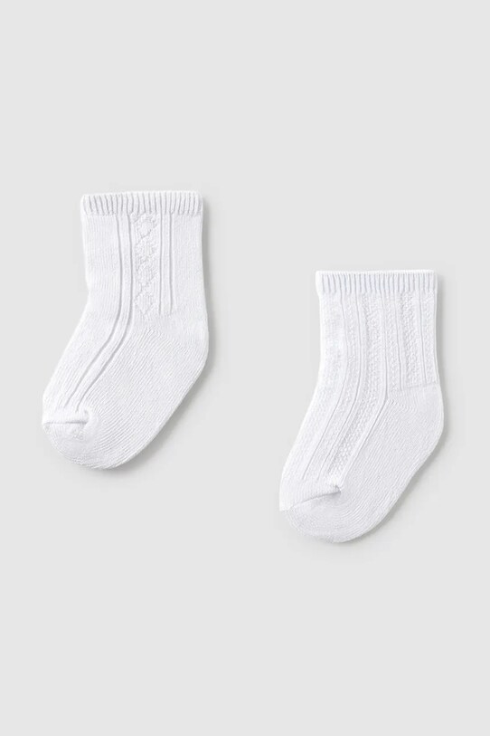 Дитячі шкарпетки Mayoral Newborn 2-pack довгі шкарпетки білий 9863.1F.Newborn.PPYH