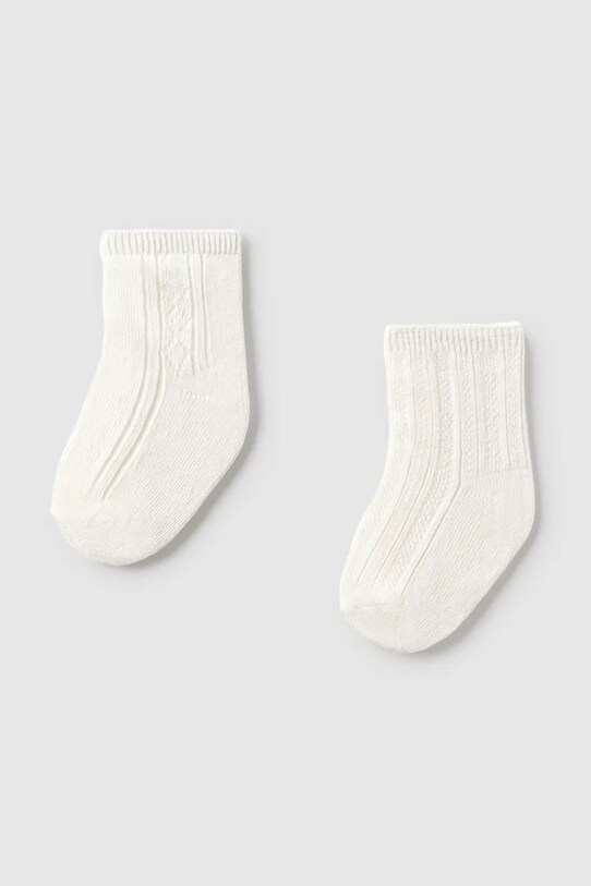 Παιδικές κάλτσες Mayoral Newborn 2-pack ψηλές κάλτσες μπεζ 9863.1F.Newborn.PPYH