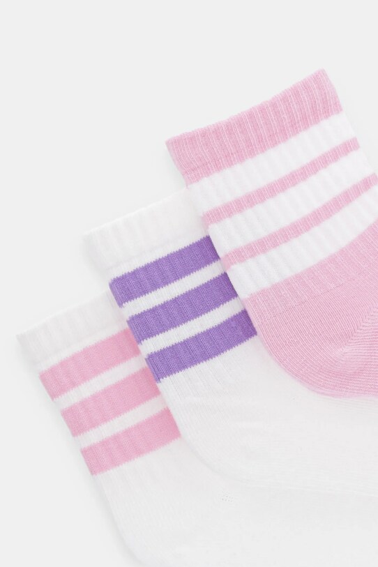 Дитячі шкарпетки adidas Performance 3-pack JG3693 рожевий SS25