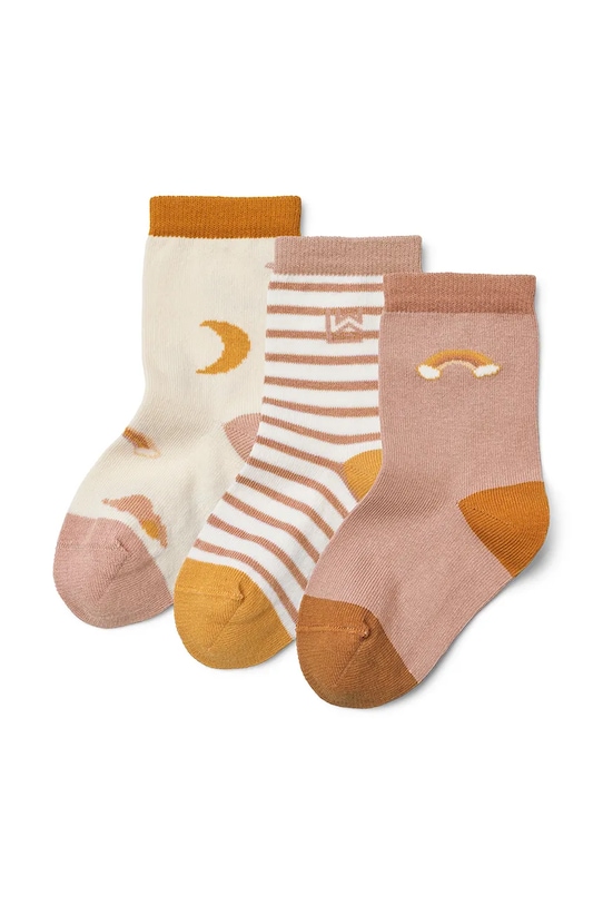 Liewood skarpetki dziecięce Silas Socks 3-Pack 3-pack skarpetki długie różowy LW20014
