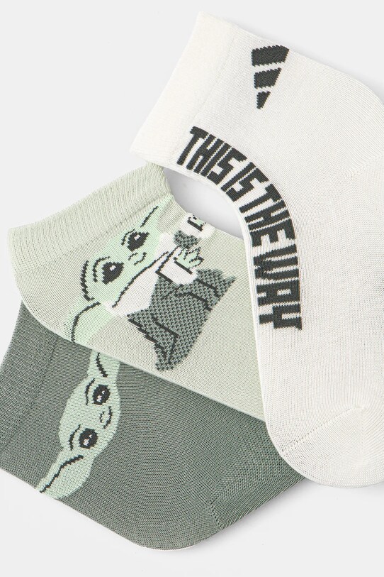 adidas Performance skarpetki dziecięce x Star Wars 3-pack JG5809 zielony SS25