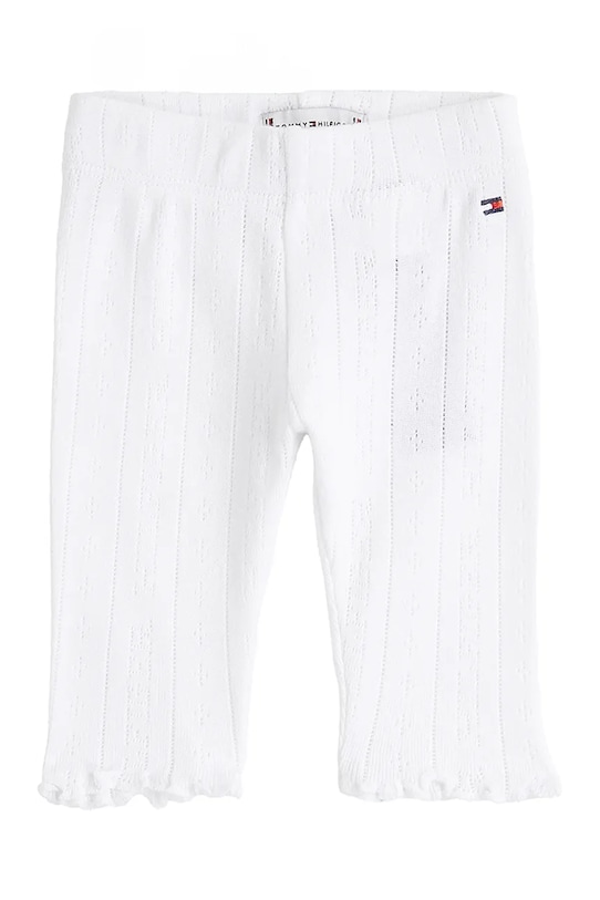 Tommy Hilfiger leggins din bumbac pentru bebeluși bumbac alb KN0KN02035.PPYA