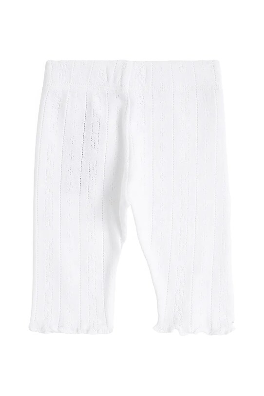 Tommy Hilfiger leggins din bumbac pentru bebeluși KN0KN02035.PPYA alb SS25