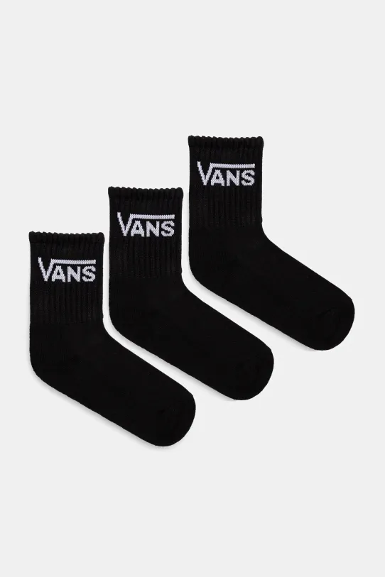 Vans skarpetki CLASSIC CREW 3-pack skarpetki długie czarny VN000GNKBLK1