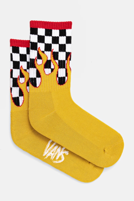 Čarape Vans Road Stop Crew visoke čarape zlatna VN000MNEZX71