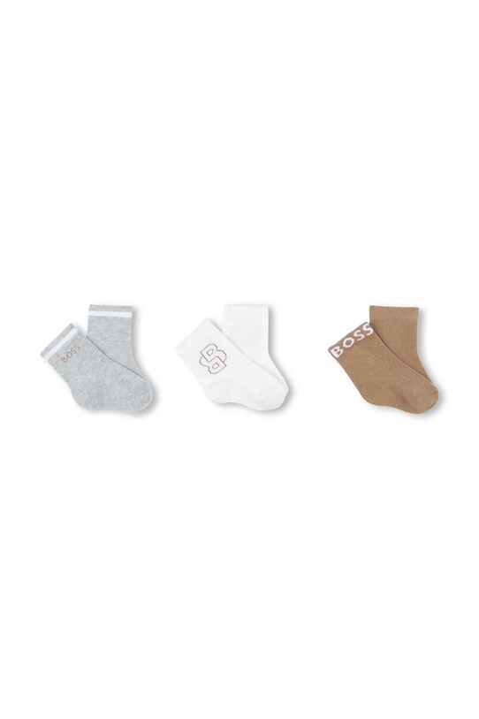BOSS skarpetki niemowlęce 3-pack skarpetki długie biały J51742
