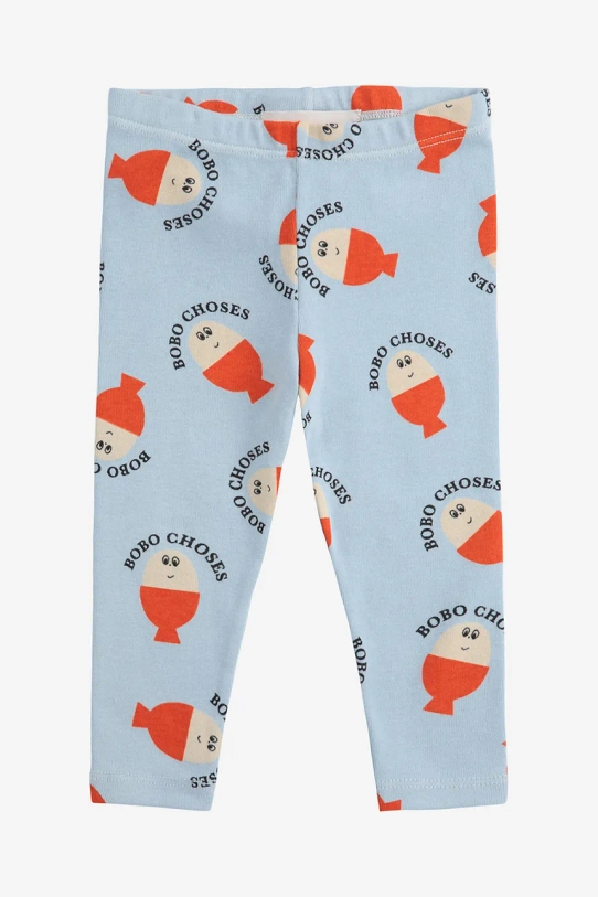 Bobo Choses legginsy niemowlęce Morning Egg 125AB052 niebieski SS25