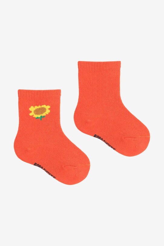 Bobo Choses sosete copii Sunflower 2-pack 125AH020 portocaliu SS25