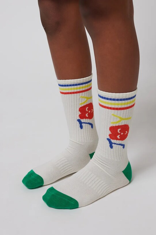 Мальчик Детские носки Bobo Choses Smiling 125AI003 белый