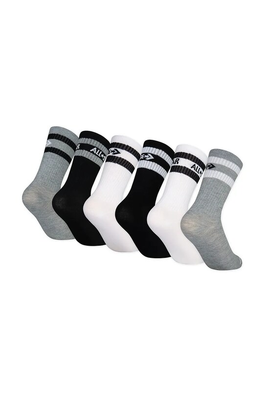 Detské ponožky Converse 6-pak RC0156 sivá SS25
