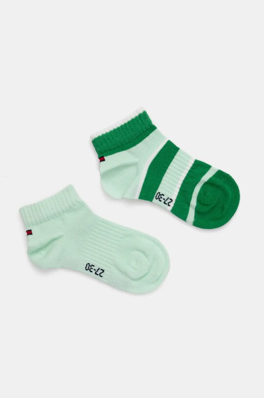 Tommy Hilfiger skarpetki dziecięce 2-pack skarpetki krótkie zielony 701232712.PPYA