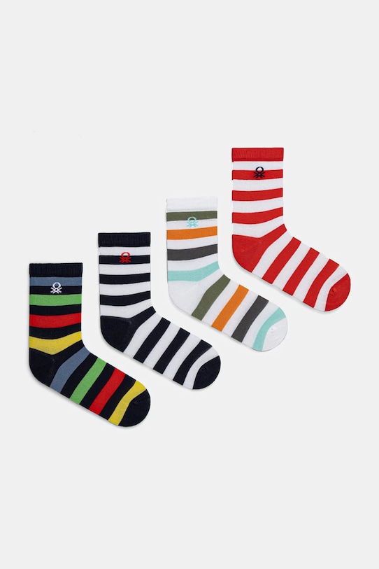 United Colors of Benetton skarpetki dziecięce 4-pack skarpetki długie multicolor 6AO307048.G.Seasonal