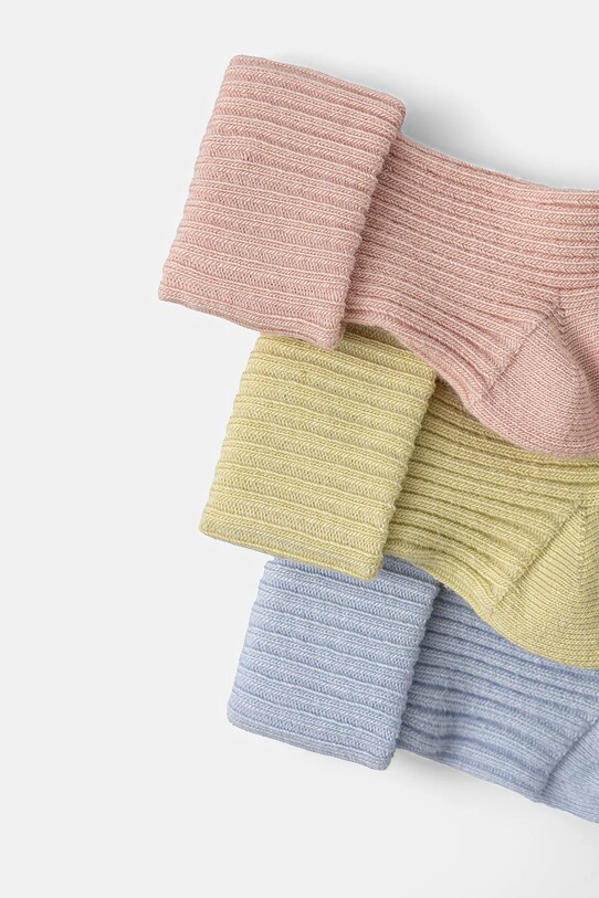 United Colors of Benetton sosete copii 3-pack 6ORAF211S.W.Seasonal galben SS25