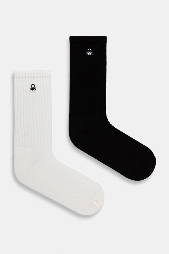 United Colors of Benetton skarpetki dziecięce 2-pack skarpetki długie czarny 6AO50702A.G.Seasonal