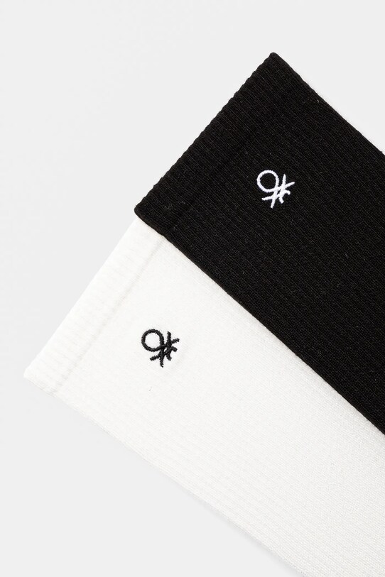 United Colors of Benetton skarpetki dziecięce 2-pack 6AO50702A.G.Seasonal czarny SS25