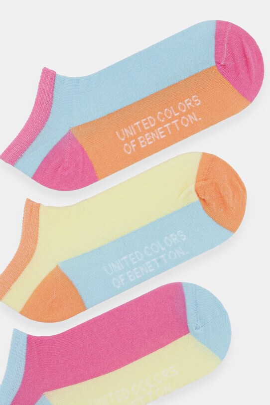 United Colors of Benetton skarpetki 3-pack 6AO507044.G.Seasonal pomarańczowy SS25