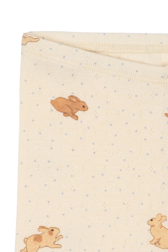 Băieți Konges Sløjd leggins din bumbac pentru copii MINNIE PANTS GOTS KS103560 bej