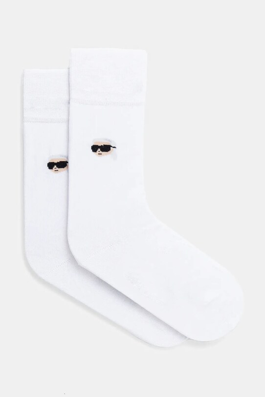 Karl Lagerfeld sosete sosete lungi alb 551102.805514