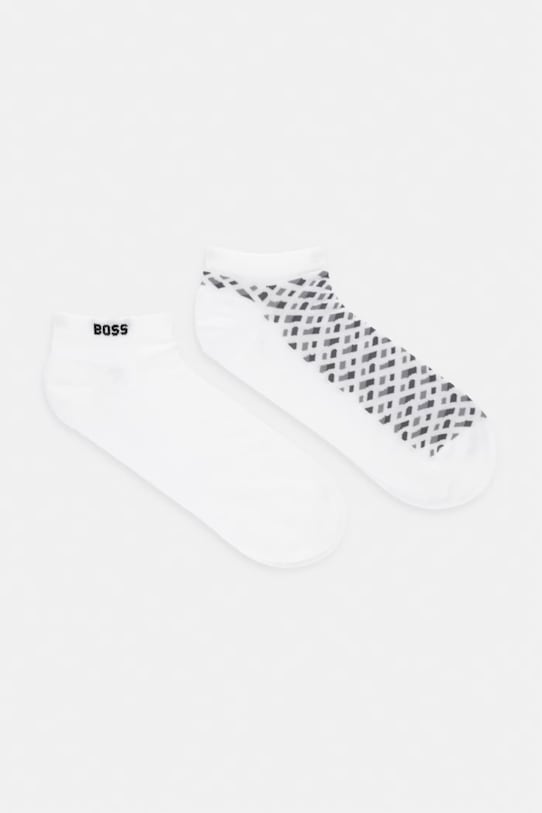 Čarape BOSS 2P AS Monogram CC 2-pack print bijela 50524521
